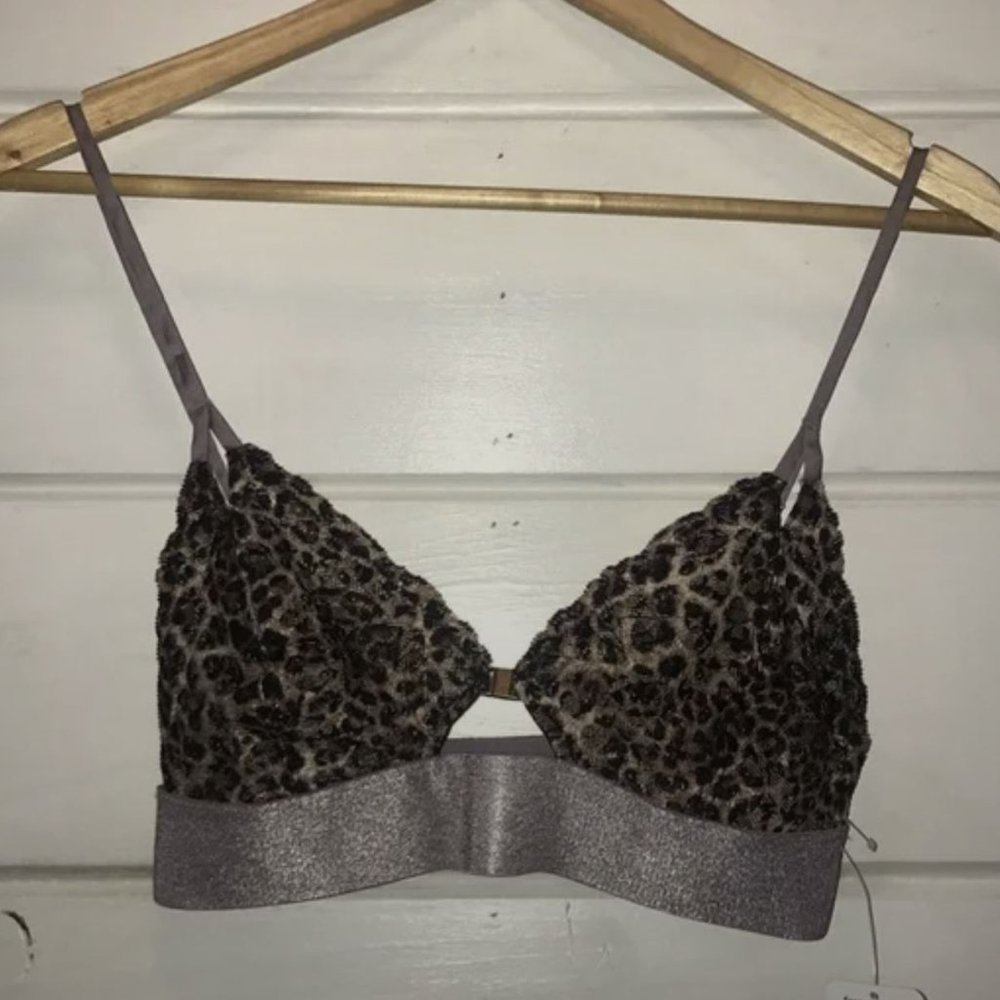 NWT free people Cheetah and lavender bralette